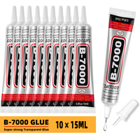 B7000Rhinestone Glue Clear 15ml Strong Transparent No Trace Jewelry Glue with Precision Tip,Quick Dry Multi-Purpose Adhesive for