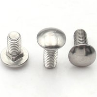 1-10pcs M3 M4 M5 M6 M8 M10 M12 304 Stainless Steel Screws Square Neck Carriage Bolts Dome Head with Anti-Rotation Design DIN 603