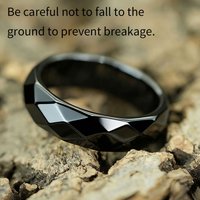Creative Natural Hematite Ring Unisex Healing Energy Jewelry 4 Sizes Available Grade A Finger Jewelry Couple Romantic Decoration