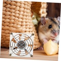 Mini Acrylic Hamster Cooling Fan Heat Dissipation USB Interface Pet Cage Fan Quiet Operation Heatstroke Prevention Fan Dogs