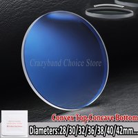 Watch Glass Sapphire Replacement Double Dome AR Blue 1.5/2.0/2.5mm Thick Diameters28mm-38.5mm Transparent Crystal for Watchmaker