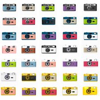 Vintage Retro 35mm Reusable Film Camera Fixed Focus Lens Manual Film Winding and Rewinding Built-in Flash Non Disposable Camera