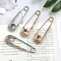 Lady Large Safety Pins Vintage Alloy Double Lion Head Brooc Women DIY Waist Closing Artifact Men Suit Jacket Decoration Jewelry