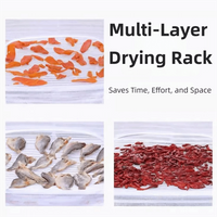 1/2/3 Layer Drying Fishing Net Foldable Large Capacity Mesh Clothes Hanging Dryer Quick Drying Portable Multi-layer Drying Net