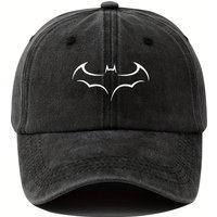 Men's baseball cap outdoor versatile casual soft top hat casual dad truck hat retro washed bat print hip-hop hat