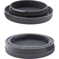 1 set Micro Four Thirds E-mount front and rear lens caps suitable for Sony NEX-5C NEX lens caps Lens rear cap + body cap Grey