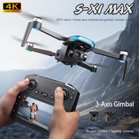 S-X1 MAX 4K Professional Drone With HD Camera 3-Axis Gimbal GPS Dron Brushless 5G WIFI Screen Remote Control RC Quadcopter Toys