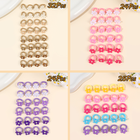 32Pcs Kawaii Flower Hair Tie Sweet High-elasticity Thumb Hair Rope For Girls Children Daily Boho Headwear Hair Accessories