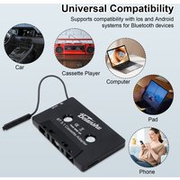 New Volume Control Bluetooth 5.0 car audio stereo tape, Car Bluetooth tape, car MP3 player, hands-free phone book for iPhone