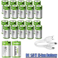 Lithium battery USB rechargeable battery D type large gas stove water heater No.1 1.5V lithium battery