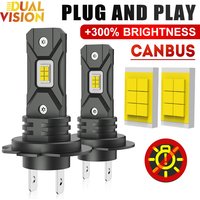 2PCS H7 Led Canbus Light 30000LM CPS 5570 1:1 Mini Size Auto Lamps 6000K Super Bright Wireless Turbo H7 Diode Bulb 12V Fog Light