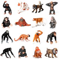 Figures Toys Animals Ape Gorilla Chimpanzee Gibbon Monkey Figurine Action Figure Animal Figurines Kids Gifts Jungle Forest Zoo