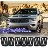 For Jeep Grand Cherokee 2017 2018 2019 2020 2021 Front Bumper Grille Honeycomb Mesh Grill Cover Trim Decor