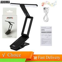 Aroma AL-1 Clip On Led Music Stand Light Adjustable Brightness Settings Rechargeable Sheet Reading for Daily Music Practicing
