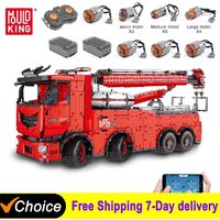 10966PCS Technical Motorized Tow Truck MKII Building Block MOC-29848 Mobile Crane Model Bricks Toys For Kids Christmas Gifts