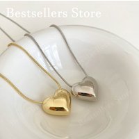 Charm 925 Sterling Silver / Gold-Plated Heart Necklace – Fashion Jewelry for Women, Wedding Gifts, and Parties