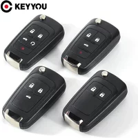 KEYYOU 10PCS Flip Remote Key Shell Case For Chevrolet Cruze Epica Lova Camaro Impala 2 3 4 5 Buttons HU100 Blade