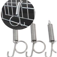 10Pcs Multipurpose Spring Lock Animal Pet Cage Latches Lock Spring Rabbit Cage Door Tension Spring with Hook Home Cages Parts