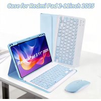 Case for Redmi Pad 2 11 Inch 2025,Wireless Bluetooth keyboard case for Xiaomi Redmi Pad 2 11 Inch 2025 Removable Keyboard Cover