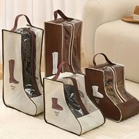 Waterproof Portable Travel Shoe Bags with Handle, Dustproof Ankle Boot Storage Bags, Short Boot Organizer for Men Women