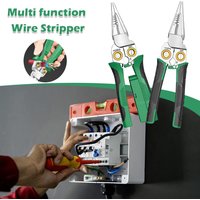 KITPIPI Multi Function Wire Stripper Steel Electrician Crimping Clamper Wire Winding Cutter Tool Splitting Pliers