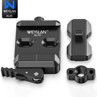 WEYLLAN AL45 Arca Swiss Bipod Adapter with Lever for Harris & Atlas Bipod M-LOK Rail Clamp Arca-Swiss Clamp for Tripod BallHead