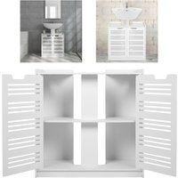 Storage Cabinet Double Door Cabinet Household Modern Double Door Sink Basin Storage Cabinet for Bathroom Toilet Furnitures