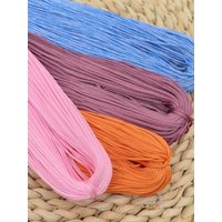 50G Hollow Ice Silk Hook Thread Yarn Trapillo Para Tejer Crochet Diy Raffia Yarn Lace 1mm Thread Alison Mae Laine Macrame Cord