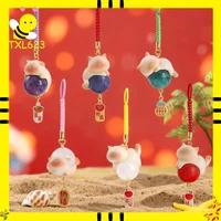 Cute Cat Lucky Crystal Blind Box Girl'S Heart Gift Attracting Wealth Pet Car Hanging Decoration Trendy Toy Collectible