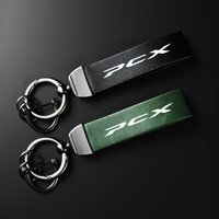 For HONDA PCX125 PCX150 PCX 125 150 2010-2020 Motorcycle High-Grade leather Keychain Holder Carbon Leather Keyring Accessories