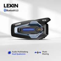 NEW-LEXIN G10 Bluetooth-Motorradhelm-Intercom, 8 Fahrer, Ein-Klick-Pairing-Verbindung, parallele Audio-Intercom und Musik-Streaming.