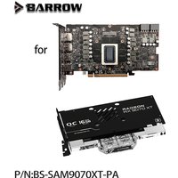Barrow BS-SAM9070XT-PA GPU Water Block for Sapphire Radeon RTX 9070 XT PULSE /PURE / METAL Video Card / T2 Red Copper Material