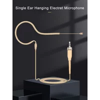 3.5mm Ear Microphone Headset Wired Omni Directional Electret Single Earhook Hanging Condenser Mic for Speech HS-13S1-L4A