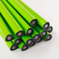 10/25pcs Aluminum barrel black wood pencil, thickened 0.32mm lead, triangular grip, HB/2B models available.