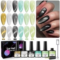 YUGUCE 7PCS/SET set, classic trendy color cat eye nail polish gel, easy to apply, the best gift for women