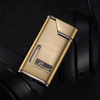 Hot Torch Windproof Butane Gas High Power Direct Injection Flame Metal Lighter Outdoor Barbecue Kitchen Cigar Lighter Men's Gift