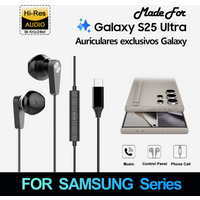 USB C Headphone For Samsung HiFi Dolby Audio In-ear Noise Cancelling Music Type C 3.5mm Wired Earbuds For Galaxy S25 S24 Ultra