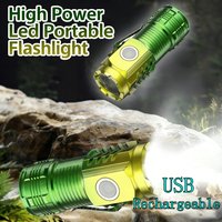 Mini High Power Led Portable Flashlight with Pen Clip USB Rechargeable Waterproof Torch Lamp Outdoor Camping EDC Flashlights