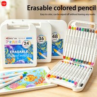 24/36/48PCS Creative Colorful Erasable Click Pencils 3.0mm Lead Smooth and Easy to Use School Doodle Art Supplies