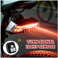 AliExpress NONE Bike Rear Light 18650 Build-in Rechargeable COB Cycling Rear Turn Signal Sensor Wireless Remote Control Bicycle Tail MTB Light
