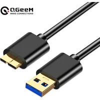 QGEEM Micro USB 3.0 Cable Type A to Micro B Cable For External Hard Drive Disk HDD Samsung S5 Note3 USB HDD Data Cable
