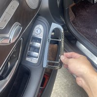 For Mercedes-Benz W205 X253 C-Class GLC interior door armrest window lift switch button panel cover decorative sticker