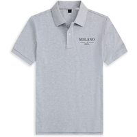 Italy print New Men's Business Casual Short Sleeved Polo Shirt, Fashionable, Breathable, Comfortable and Versatile Top