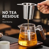 Home Tea Making Accessory 304 Stainless Steel Dual Ear Infuser Double Handle Fine Mesh Filter for Loose Tea Steeping Easily