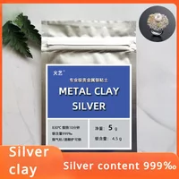 Sterling Silver Clay Basics Tool Bag DIY Handwork Making Creative Modeling Silver Pendant Couple Ring Valentine's Day Gift