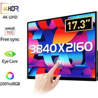 17.3 inch 4K Touchscreen Portable Monitor for Laptop Xbox Switch 3840X2160 Metal With Type-c USB HDMI-Compatible Gaming Display