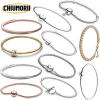 Heart-shaped Bracelet S925 Sterling Silver Round Bead Snake Bone Bracelet DIY Charm Accessories Women's Jewelry Gifts