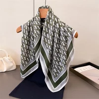 New Hijab Luxury Chain Print Female Satin Neck Scarf Square Hair Scarves Women Foulard Head Band Shawl Wrap Neckerchief Bandana