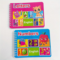 English Number and Letter Learning 2-Book Set, Bedtime Reading, Preschool Education Materials, Picture Books, Language Learning