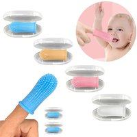Soft Rubber Baby Finger Toothbrush Health Care BPA Free Oral Cleaning Brush Food Grade Silicone Teeth Clear Brush